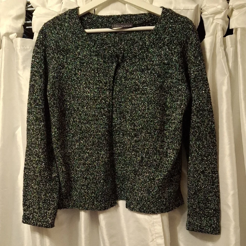 Covington Black and White Textured Sweater S